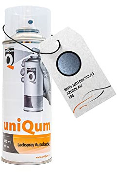 uniQum Autolack Spraydose für BMW MOTORCYCLES AZURBLAU 158 Autolack Reparatur 400 ml