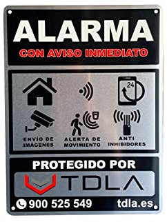 Cartel alarma. NO PARECE REAL, LO ES. Cartel Zona Videovigilada - Señal Aviso Policia - Carteles Disuasorios - Interior Y Exterior - Placa alarmas videovigilancia 28X21CM