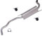 BESTPRICE Auspuff Schalldämpfer Set 1x Endschalldämpfer, mit Montagematerial Kompatibel mit VW POLO (6N2), POLO III (6N1)