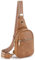 Telena Brusttasche Damen Sling Bag, PU Leder Crossbody Bag Klein Umhängetasche Frauen Schultertaschen für Outdoorsport/Reisen/Einkaufen(Braun)
