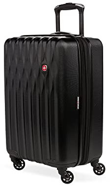 SwissGear 8018 Hardside Erweiterbares Gepäck mit Spinner-Rädern, Schwarz, Carry-On 20-Inch, 8018 Hardside erweiterbares Gepäck mit Spinnrollen