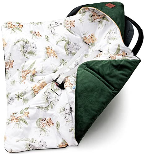 Pepi - Einschlagdecke Babyschale - 90x90 cm - Kinderwagen Decke - Babyschale Decke - Baumwolle Babydecke für Autositz - Babyeinschlagdecke