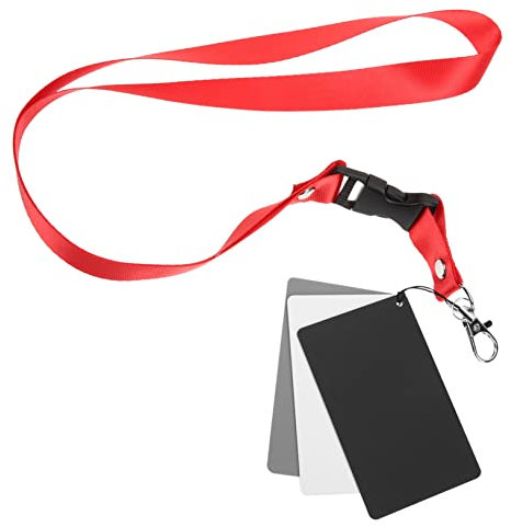 SOLUSTRE 4stücke Weißabgleichkarte Graukarte Farbprüfkarte Für Fotografie Belichtungsmessung Acryl Karten Mit Trageschlaufe