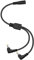 GINTOOYUN DC5525 Y-Verteilerkabel 18AWG DC 5.5mm X 2.5mm gerade Buchse auf doppeltes rechtwinkliges 90 Grad DC 5.5mm X 2.5mm männliches Verlängerungskabel für Kameras, Laptops, Router, etc(27.5Inch)