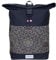 Rucksack Damen Mädchen Freizeitrucksack Sport Reise Schule DIN A4 Roll-Top mit Laptopfach Geheimfach Anti-Theft Daypack Large Flower 13038 (black ethno)