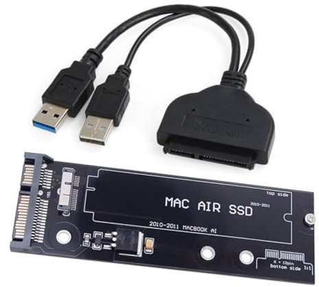 CY USB 3.0 a SATA 22Pin e 12+6Pin SSD PCB Drive Cavo Adattatore Compatibile con 2010 2011 MAC Air A1369 A1370 SSD