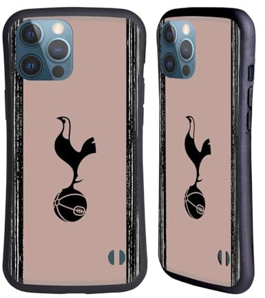 Head Case Designs Officially Licensed Tottenham Hotspur F.C. Black And Taupe 2023/24 Badge Hybrid Case Compatible With Apple iPhone 13 Pro Max