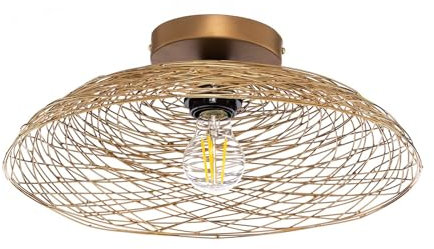 Lindby Deckenlampe Thorian (Design, Modern) in Gold/Messing aus Metall (1 flammig E27) - Deckenleuchte Lampe Wohnzimmerleuchte