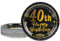 AHPYEUHK 40th Birthday Paper Plates 7 Party Dessert Plates 50 pcs Black and Gold 40th Decorations Disposable Tableware Party Supplies