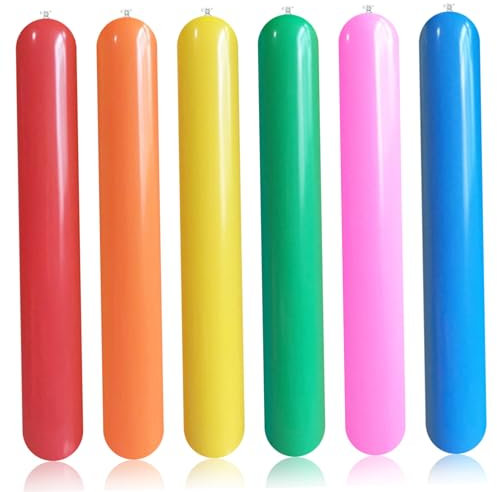 Cndiyald Aufblasbare Pool -Nudel 6pcs Pool Schwimmer PVC Blows Schwimmnudeln 41,3 '' Großer Pool -Nudeln Bulk Pool Schwimmern Wasserspiele Spielzeug für Swimmingpools Strand Party Schwimmnudeln
