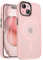 Kmofizle Cover per iPhone 15 e 2 Pellicole in Vetro Temperato, Cover iPhone 15 Compatibile con Magsafe, Custodia Magnetica Traslucida Opaca Posteriore Sottile Antiurto Protettiva Case, Rosa
