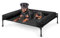 Veehoo Elevated Dog Bed with Removable Bolster, Raised Dog Bed off Ground Elevated Dog Bed Portable Raised Pet Cot with Raised Sides Washable Mesh No-Slip Feet for Indoor Outdoor, Black 104x69x23cm