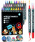Acrylstifte für Steine Wasserfest,acrylfarben stifte,36 Stifte Dual Tip Acrylfarben Stifte Steine Bemalen Set,acrylfarben für Steine Holz,Glas,Leinwand,Stein,Stoff,DIY Fotoalben,Keramik