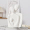 Family of Three Statues,Ceramic Family Sculptures,Elegant Home Decor Figurine for Living Room,for Bookshelf Desktop Home Office Hotel Bar Décor.