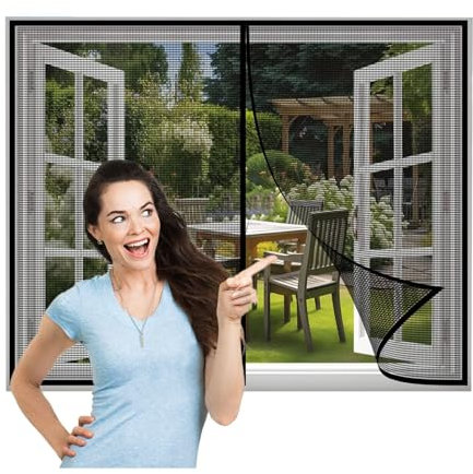 Insektenschutz Lamellenvorhang 60x130cm individuell kürzbar - mit randverstärkten Fiberglas-Lamellen - Fliegengitter Insektenschutz Vorhang Schwarz