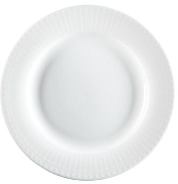 Ritzenhoff & Breker Sofia Dessertteller, 20 cm, Runder Frühstücksteller mit feinem Rillenrelief, Fine-Dining-Geschirr, Porzellan, Weiß