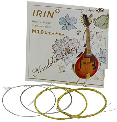 Funien M101 Full Set Mandolin Strings Bronze Wound Stainless Steel Silver & Gloden Color (.010-.034)