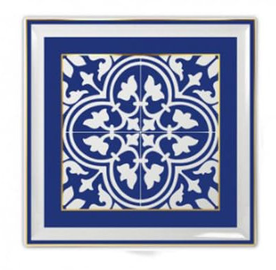 Baci Milano Vassoio gourmet quadrato in porcellana collezione Infinity 30,5 cm