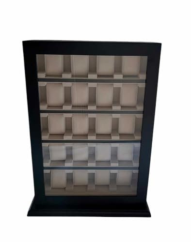 Uhrenhuette Meyer & Söhne Tischvitrine für 20 Uhren schwarz Schaukasten No.12