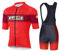 UGLY FROG Herren Fahrrad Anzüge Kurzarm Fahrrad Trikot Set, Atmungsaktives Radtrikot mit Durchgehendem Reißverschluss, Trägerhose für MTB, 9D Trägerhose