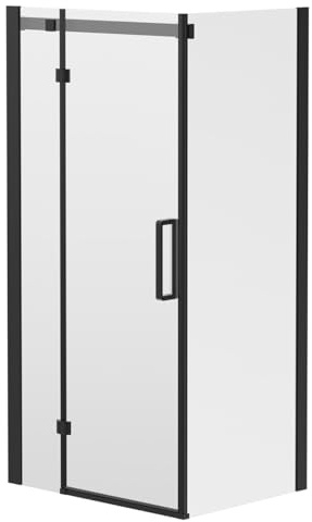Wholesale Domestic Series 10 Colore Matt Black Inline 1000mm x 760mm Hinged Door Shower Enclosure