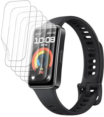 nvskvd Películas de Hidrogel para Huawei Band 9/Band 8, 6 Piezas Protectores de Pantalla Película Transparente Flexible Suave (NO vidrio templado)