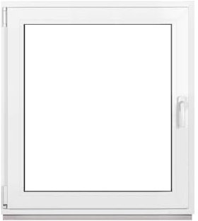 Framex Ventana de plástico blanco ancho x alto 100 x 110 cm (1000 x 1100 mm), 2 compartimentos (32 mm), inclinación DIN izquierda – Premium – Todos los tamaños