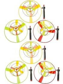 jameitop® 6X Flugkreisel Spiel – Bunte Hubschrauber-Propeller & Fliegende Untertassen | Perfektes Mitgebsel für Kindergeburtstage, Tombola, Party & Spielspaß draußen