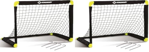 Schildkröt Fun Sports But de Football Pliable, avec Technologie de Pliage Innovante, en Plastique, 90 x 60 x 60 cm, Autoportant pour Intérieur et Extérieur, avec 4 Piquets de Terre, 970987 (Lot de 2)