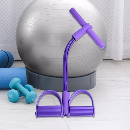 Bande Elastiche Fitness, Elastici Per Allenamento, Fascia Fitness, Attrezzo Per Addominali, 4 Tubi Con Pedana Per Caviglie E Fascia Elastica, Maniglie E Corda Integrate, Per Donne Principianti