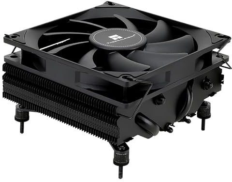 Thermalright TR AXP90-X47 Schwarzer Low-Profile-CPU-Luftkühler mit recht 90-mm-TL-9015B-PWM-Lüfter, 4 Heatpipes, 47 mm Höhe, für AMD AM4 AM5/Intel LGA 1700/115X/1200/1851