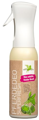 Bense & Eicke PferdeDeo Superfresh 500 ml - Natürliches Pferdedeo Spray für Fellpflege, frischer Duft, pflegende Öle, Keine Flecken Duftnote: Kokosnuss, Zitrone, Minze, Lavendel, Thymian und Rosmarin