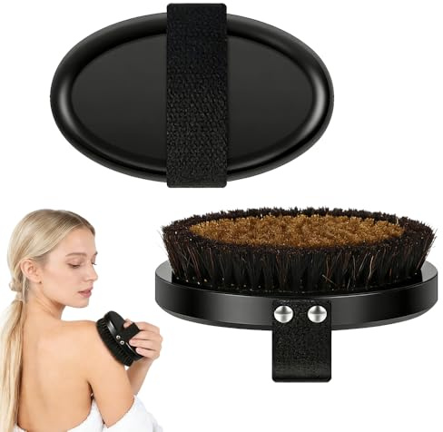 Trockenbürste Lymphdrainage, HOVCEH Dry Brushing Body Brush mit Feinen Kupferdrähten, Alpenfaser Gesichtsbürste Peelingbürste Badebürste für Entfernen Abgestorbener Haut, Cellulite, Lymphdrainage
