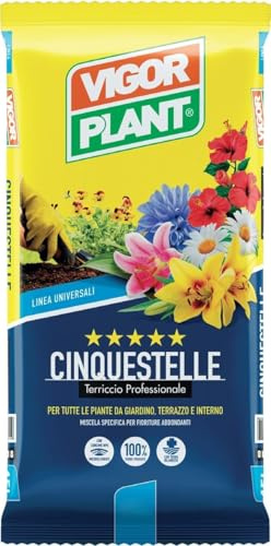 Terreau Professionnel CINQUESTELLE 40 L | Terreau et substrat pour Plantes, Fleurs et Potager | Rempotage, Jardin et Balcon