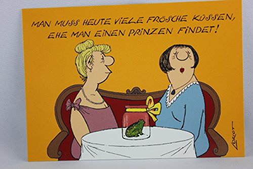 Inkognito Postkarte A6 • 092 ''Viele Frösche Künstler: Loriot • Satire • Liebe & Romantik