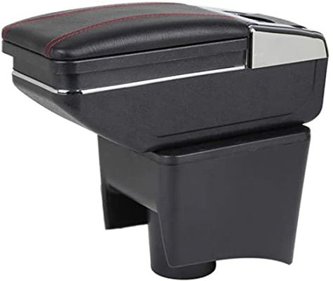 SZSS-CAR Kompatibel mit Leder Auto Mittelkonsole Armlehne Box Armlehnen Aufbewahrungsbox VW Polo Mk5 (6R) / Volkswagen Vento 2010-2017