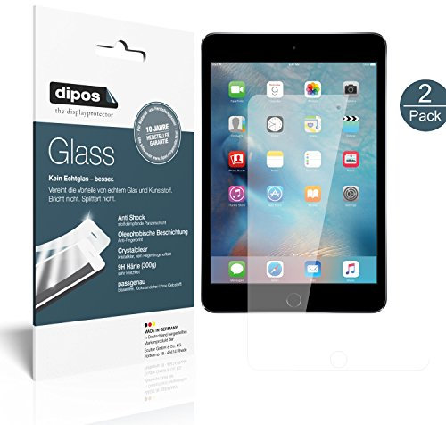 dipos I 2X Protector de Pantalla Compatible con Apple iPad Mini 4 Vidrio Flexible Cristal Proteccion 9H