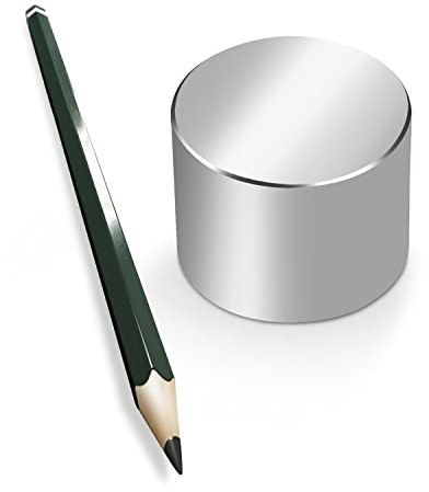 Neodym Magnet Magnete Scheibe groß ab 30mm 40KG bis ca. 1600KG Zugkraft N45 N52 vernickelt NdFeB, Scheiben:D50-H40mm N45 140KG (1St.)