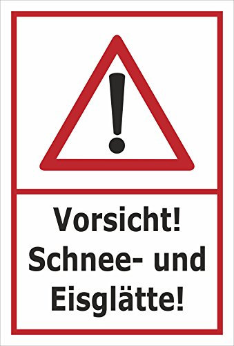 Melis-Folienwerkstatt Schild Schnee- und Eisglätte - 15x10cm - 3mm Hartschaum – 20 VAR S00018-073-B