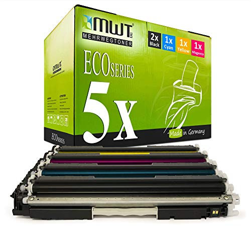 5X Kraft Office Supplies kompatibel Toner für HP Laserjet Pro 100 Color MFP M 175 p a q r b c e nw ersetzt CE310A-13A 126A