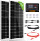 ECO-WORTHY 200 Watt (2pcs 100 Watt) Monocrystalline Solar Panel Complete Off-Grid RV Boat Kit with LCD Charge Controller + Solar Cable + Mounting Brackets