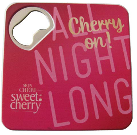 Mon Cheri - Sweet Cherry - Glasuntersetzer mit Flaschenöffner