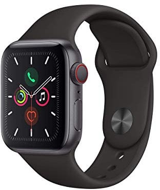 Apple Watch Series 5 40mm (GPS + Cellular) - Cassa In Alluminio Color Grigio Siderale Con Nero Cinturino Sport (Ricondizionato)