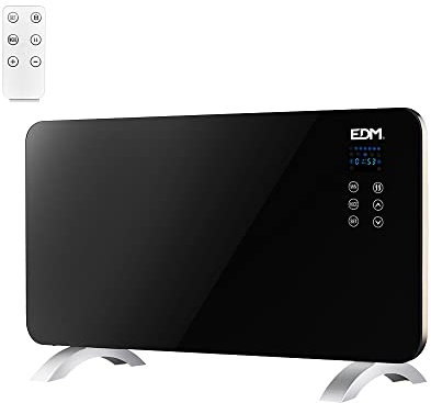 EDM 07182 Convector Placa Cristal, 1500W, Multicolor, Polyester, Neutro