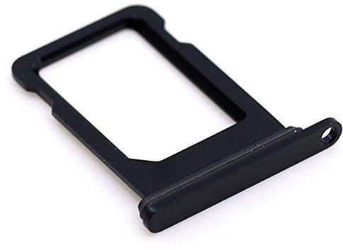 SIM-Kartenhalter passend für Apple iPhone 12 mini Schwarz Halter Tray Schlitten mit mungoo Displayputztuch