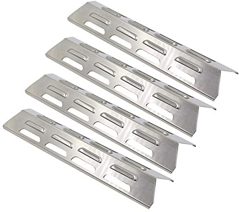 Denmay 41 cm Plaque Chaleur Barbecue gaz pour Blooma Kansas 4, Blooma Ultar 4, Uniflame 4 Brûleurs, Ultra Chef, diffuseur Barbecue en Acier Inoxydable Pièces de Rechange Lot de 4