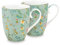 Pip Studio Jolie Flowers Blue Becher mit Henkel Gross Set2