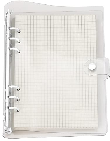 A6/A5 6 Löcher, bunter PVC-Einband, runder Ringordner mit Schnappverschluss, Loseblattordner, persönlicher Organizer (Snow White, A5 mini set)