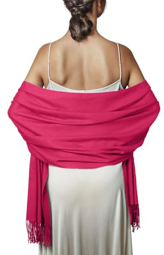 Schal Rosa Stola Damen Festlich für Abendkleid Pashmina Schals Tücher Winter