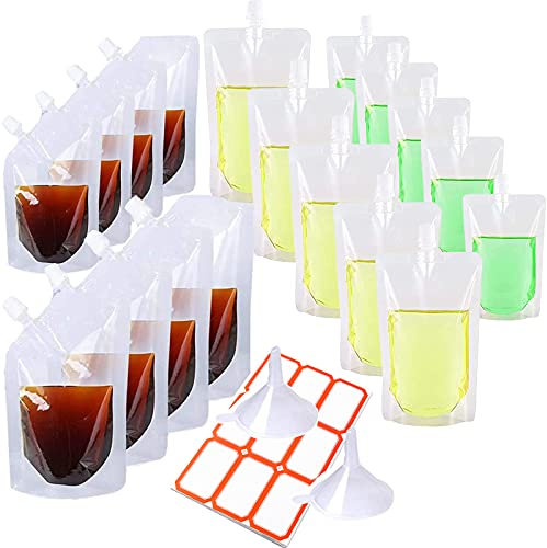 dancepandas Pochette Compote Bebe 30 Pièces Gourde Reutilisable Compote Sans Bpa Enfant Poche Alimentaire Reutilisable pour les Smoothies, les Yaourts, les Aliments pour Bébés(250ml 350ml)